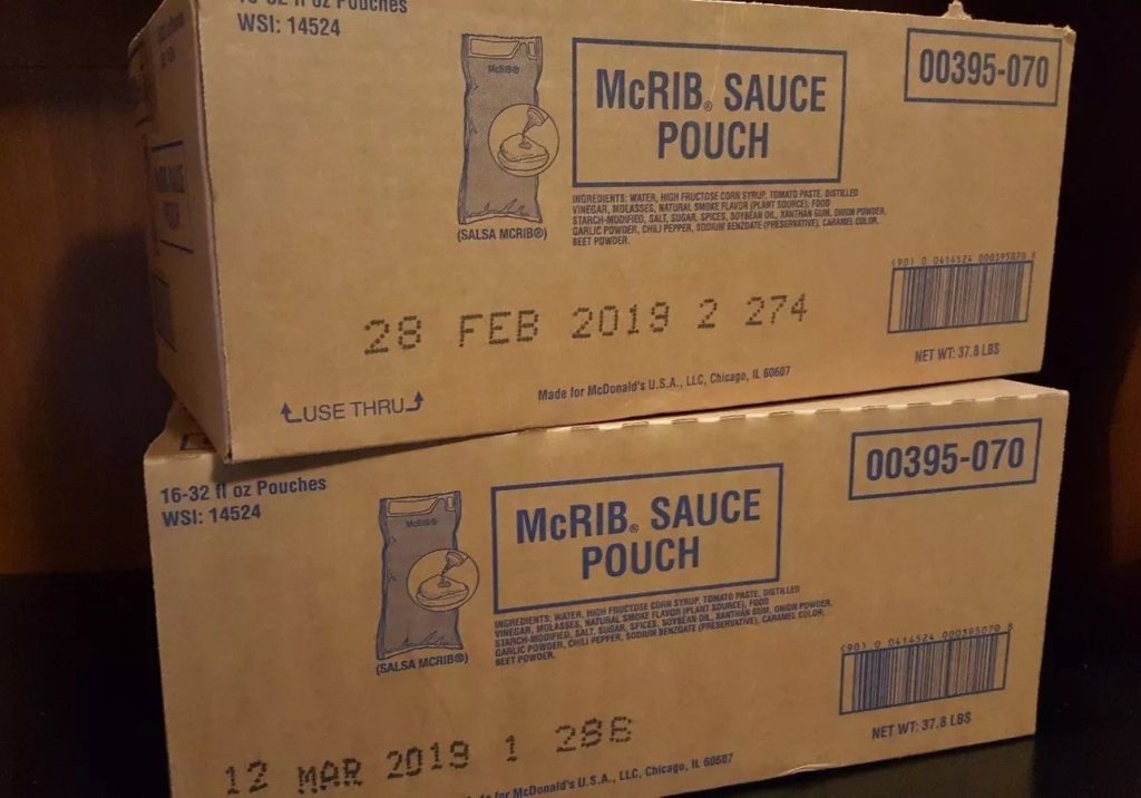 McRib Sauce Boxes