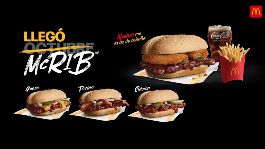 2019 McRib lineup