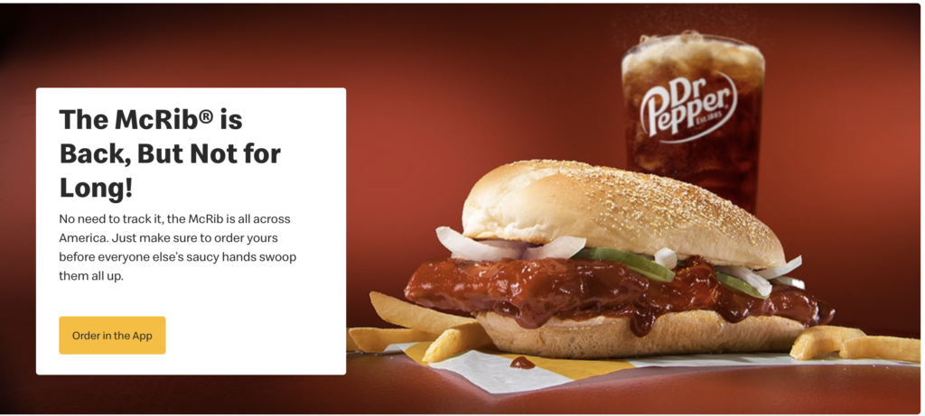 McDonalds image for the McRib
