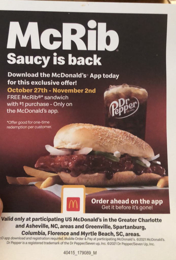 McRib BOGO