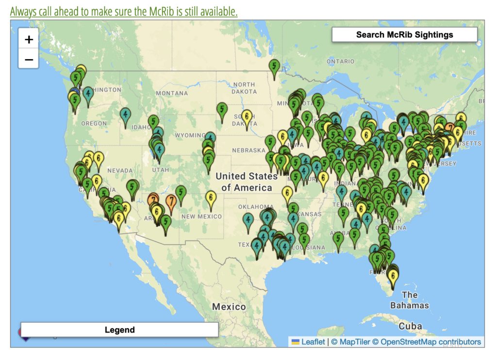 Current McRib prices 2024