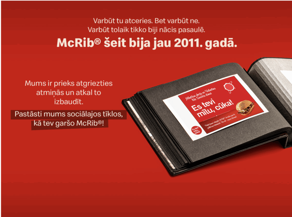 Latvia McRib last was on the menu in 2011